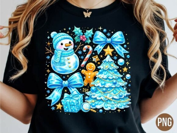 Download Blue Snowman Christmas Elements PNG - Element Collection