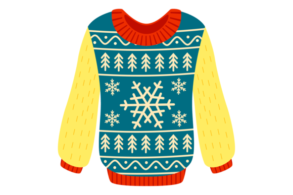 Download Sweater with Winter Decor. Ornate Wool a - Winter decor Collection