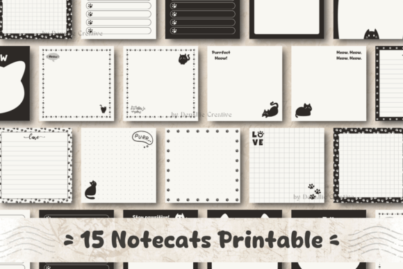 Download Black Cat Notepad Printable - Print Collection