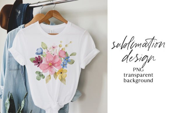 Download T-shirt Design with Flowers, PNG File. - Design Collection