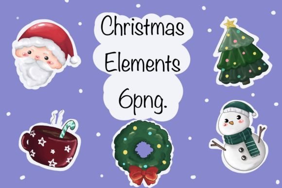 Download Cute Christmas Elements Png. - Element Collection