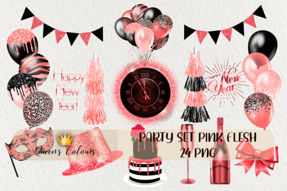 Download New Year Party Elements, Party Supplies - Element Collection