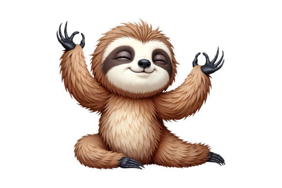 Download Sloth Illustration PNG Sublimation - Premium Resources