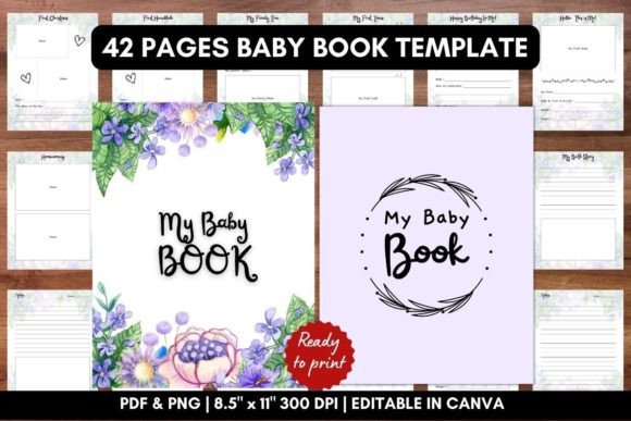 Download Printable Baby Book Template Bundle - Print Collection