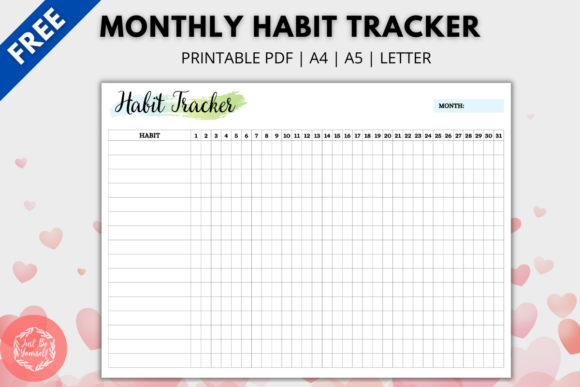 Download FREE Monthly Habit Tracker Printable - Print Collection