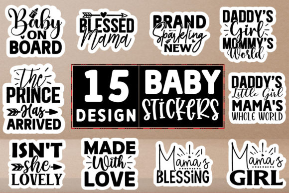 Download Baby Stickers Design Bundle - Design Collection