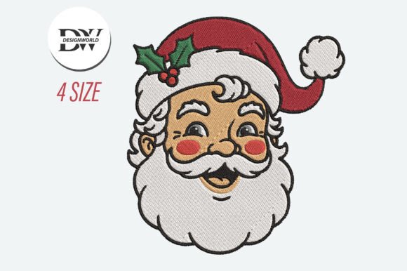 Download Retro Santa Embroidery Design - Design Collection