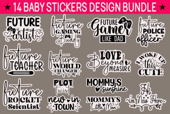 Download Baby Stickers Design Bundle - Design Collection