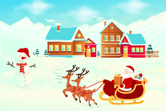 Download Merry Christmas and New Year Card Design - Design Collection