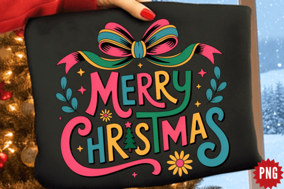 Download Coquette Bow Merry Christmas PNG Design - Design Collection