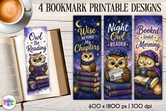 Download Owl Reader Printable Bookmarks - Print Collection