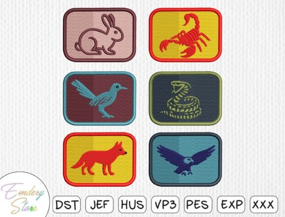 Download Animal Patch Embroidery Design Bundle - Design Collection