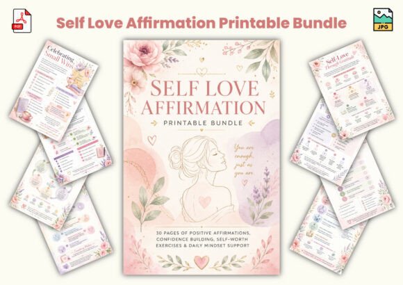 Download Self Love Affirmation Printable Bundle - Print Collection